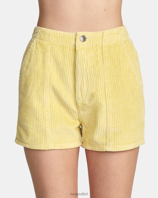 Clothing V84B1491 mellow yellow RVCA Women Daylight Corduroy Shorts