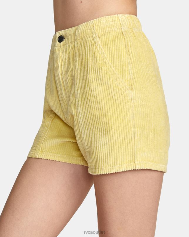 Clothing V84B1491 mellow yellow RVCA Women Daylight Corduroy Shorts