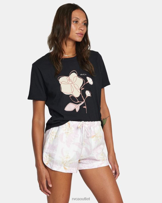 Clothing V84B1495 bella RVCA Women Linen New Yume Drawcord Shorts