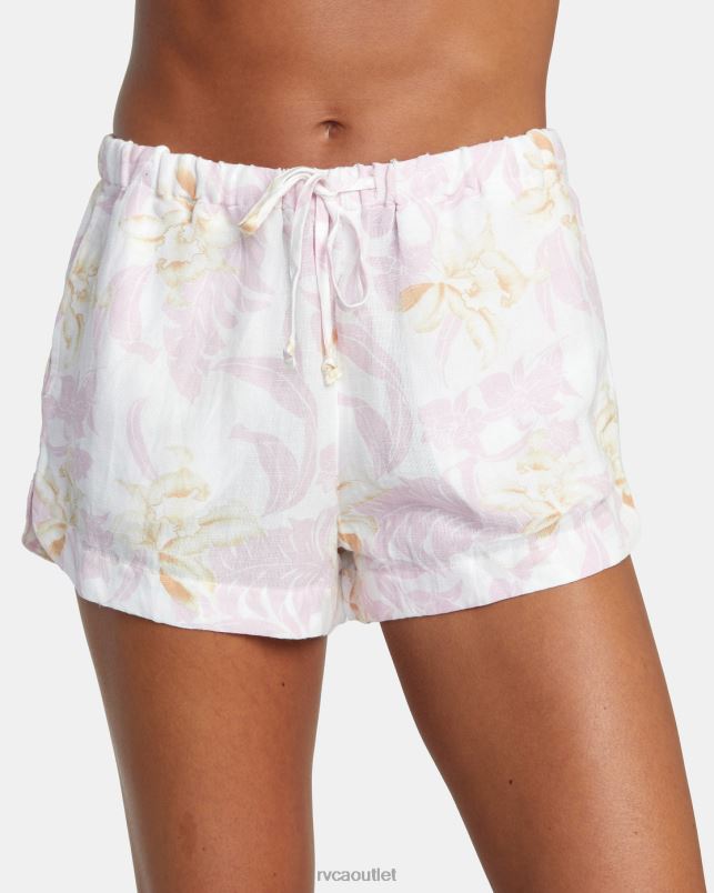 Clothing V84B1495 bella RVCA Women Linen New Yume Drawcord Shorts