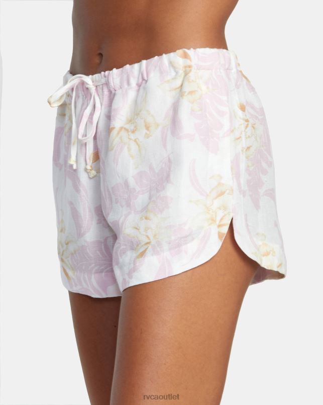 Clothing V84B1495 bella RVCA Women Linen New Yume Drawcord Shorts