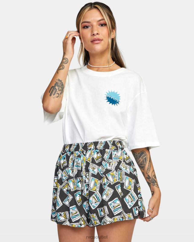 Clothing V84B1618 black RVCA Women Sawyer Woven Shorts