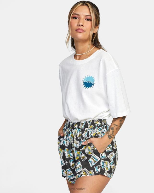 Clothing V84B1618 black RVCA Women Sawyer Woven Shorts