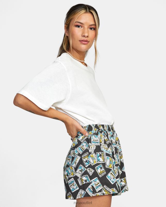 Clothing V84B1618 black RVCA Women Sawyer Woven Shorts