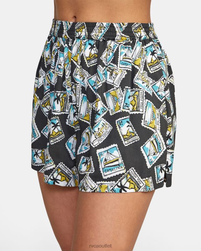 Clothing V84B1618 black RVCA Women Sawyer Woven Shorts