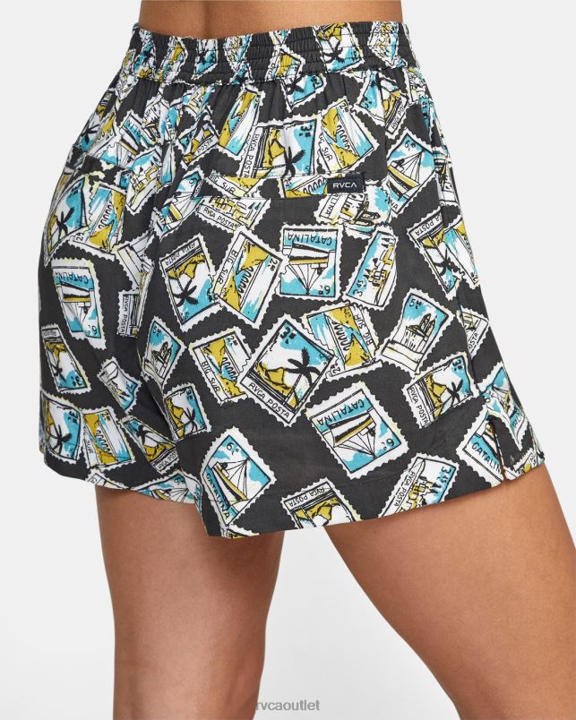 Clothing V84B1618 black RVCA Women Sawyer Woven Shorts