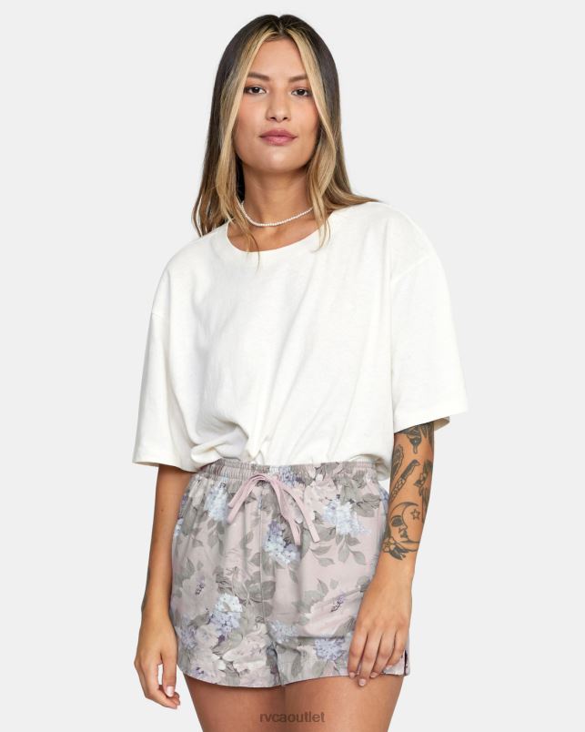 Clothing V84B1629 oatmeal RVCA Women Camp Sawyer Elastic Waist Shorts