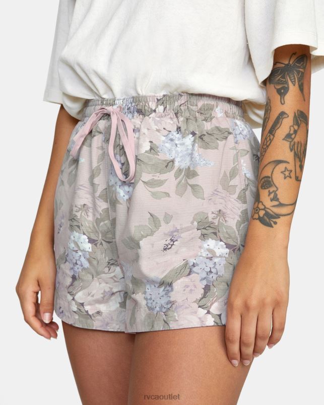 Clothing V84B1629 oatmeal RVCA Women Camp Sawyer Elastic Waist Shorts