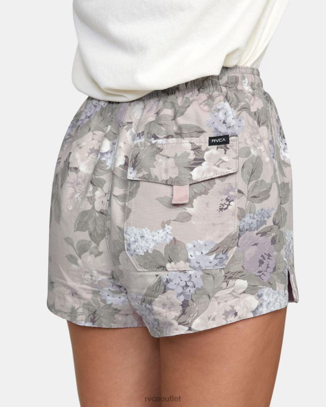 Clothing V84B1629 oatmeal RVCA Women Camp Sawyer Elastic Waist Shorts