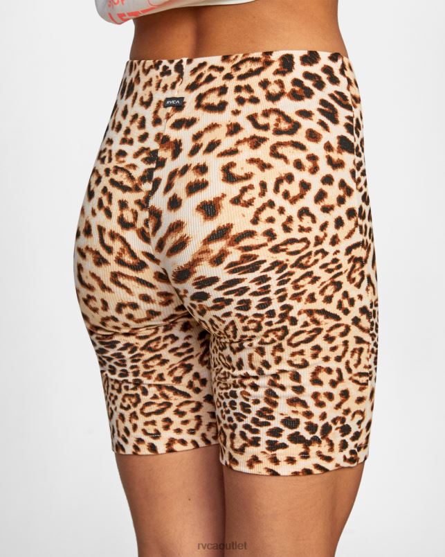 Clothing V84B1645 light brown RVCA Women Push It Bike Shorts
