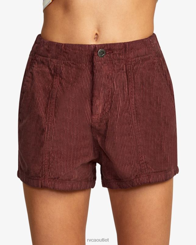 Clothing V84B1677 espresso RVCA Women Daylight Corduroy Shorts