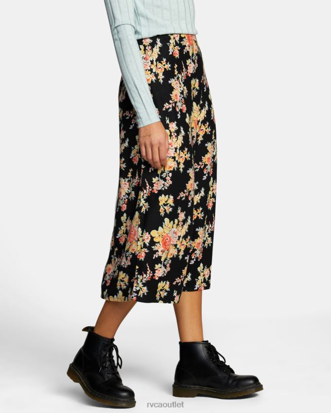 Clothing V84B1316 true black RVCA Women Stardust Midi Skirt