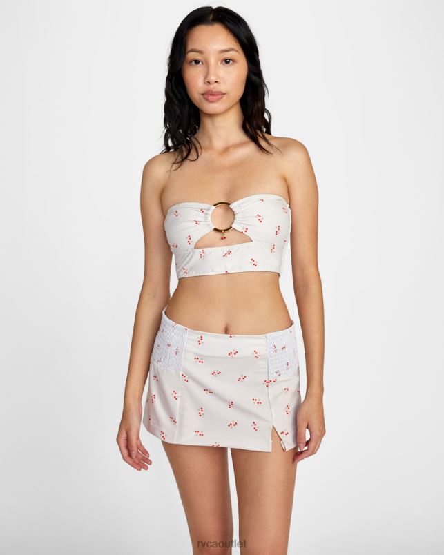 Clothing V84B1519 cream RVCA Women Heartthrob High Waist Skirt