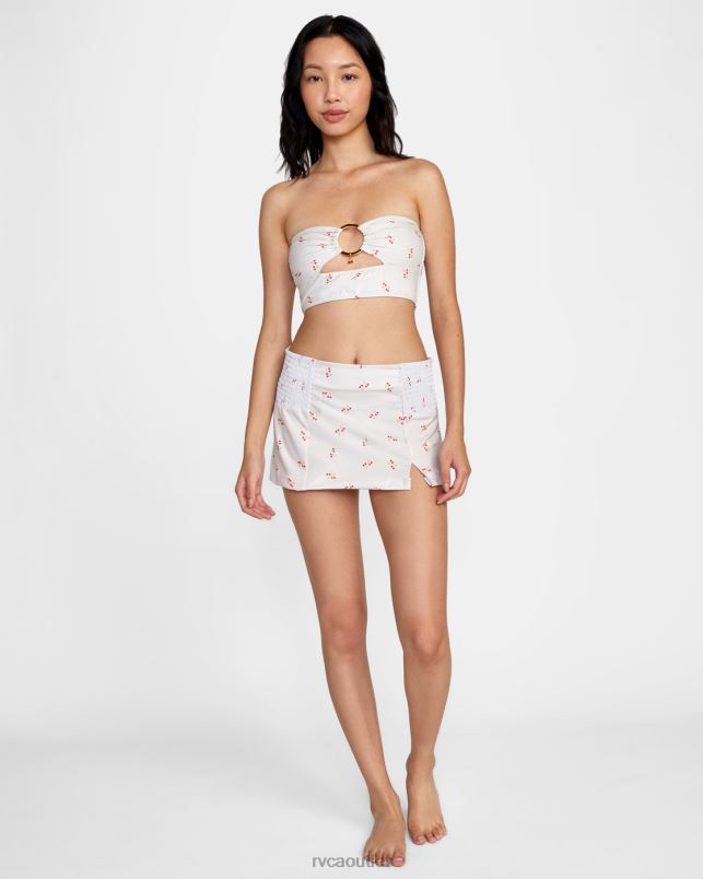 Clothing V84B1519 cream RVCA Women Heartthrob High Waist Skirt