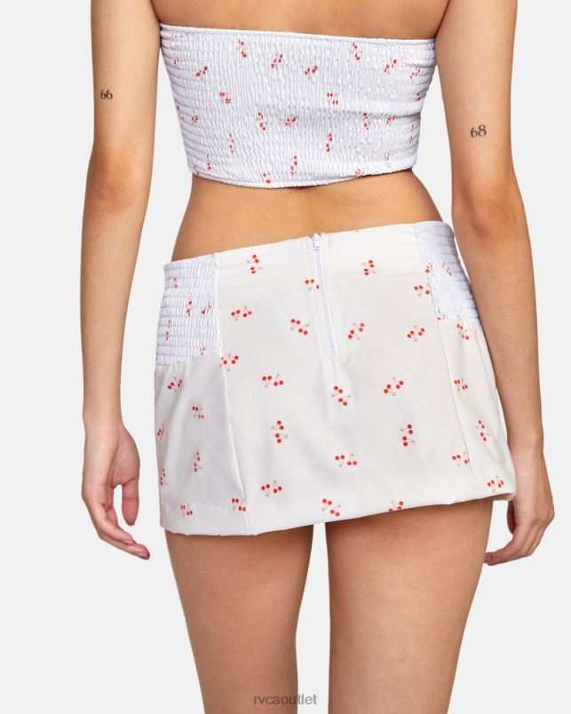 Clothing V84B1519 cream RVCA Women Heartthrob High Waist Skirt
