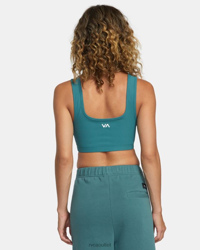 Clothing V84B1180 teal RVCA Women Rose Machado Sports Bra