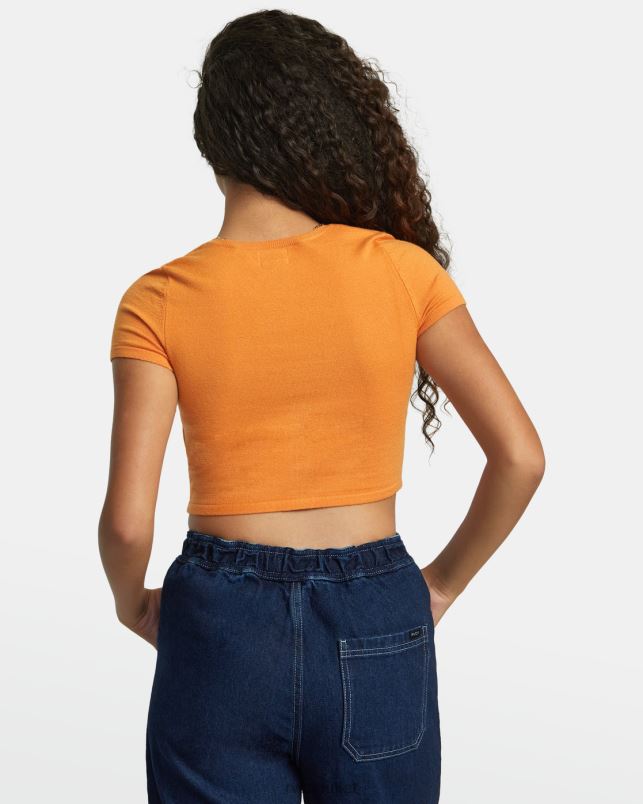 Clothing V84B1118 tangerine RVCA Women Decades Sweater