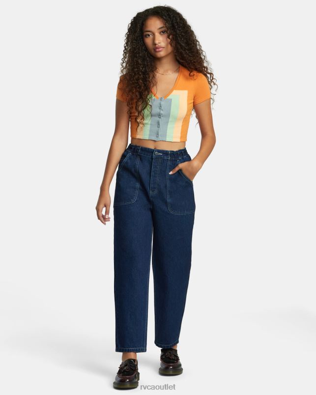 Clothing V84B1118 tangerine RVCA Women Decades Sweater