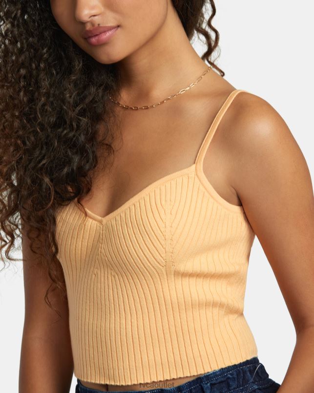 Clothing V84B1235 melon RVCA Women Silhouette Knitted Tank