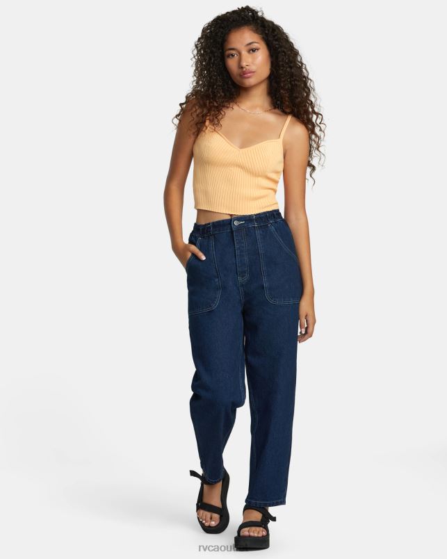 Clothing V84B1235 melon RVCA Women Silhouette Knitted Tank