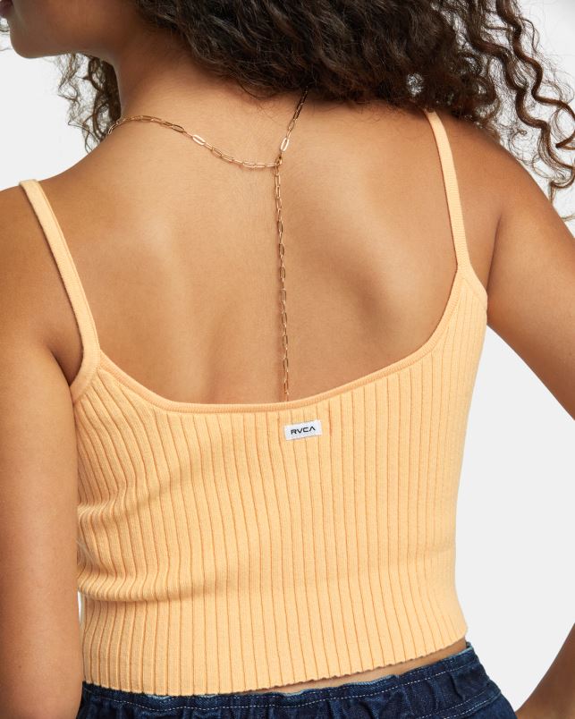 Clothing V84B1235 melon RVCA Women Silhouette Knitted Tank