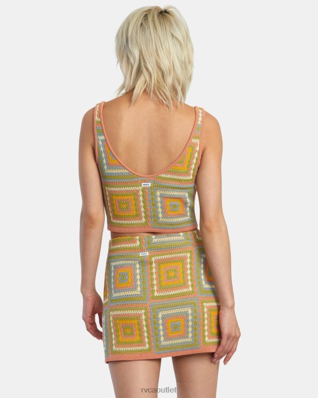 Clothing V84B1413 guava RVCA Women Shadow Box Sweater Top