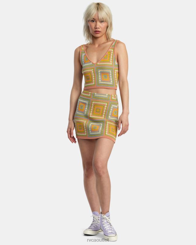 Clothing V84B1413 guava RVCA Women Shadow Box Sweater Top