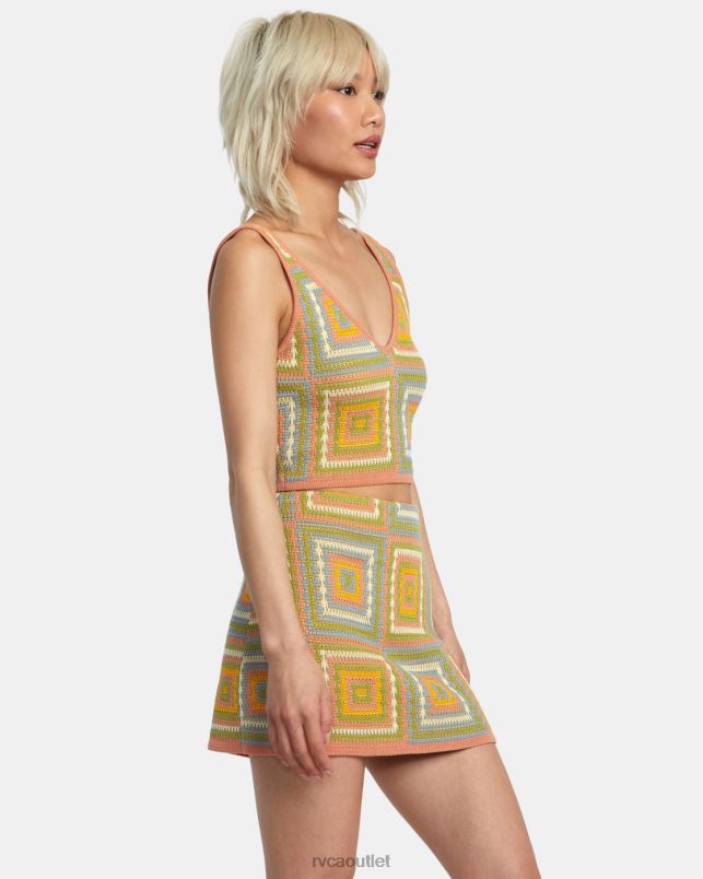 Clothing V84B1413 guava RVCA Women Shadow Box Sweater Top