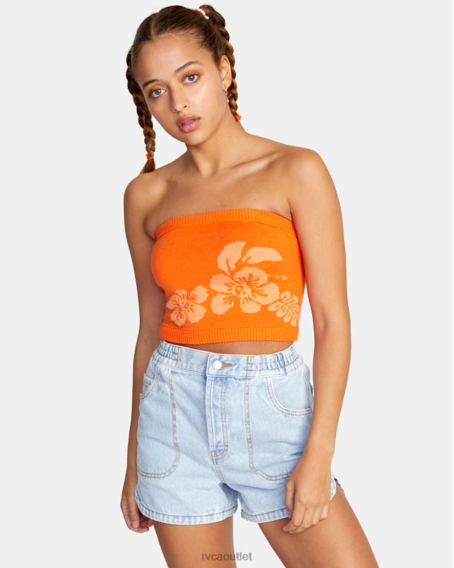 Clothing V84B1483 mandarin RVCA Women Motives Tube Top