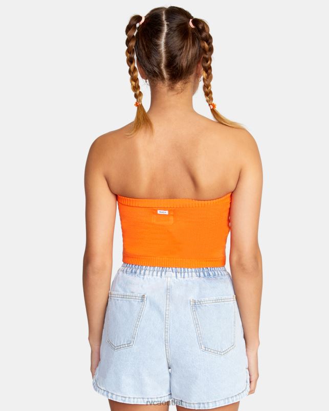 Clothing V84B1483 mandarin RVCA Women Motives Tube Top