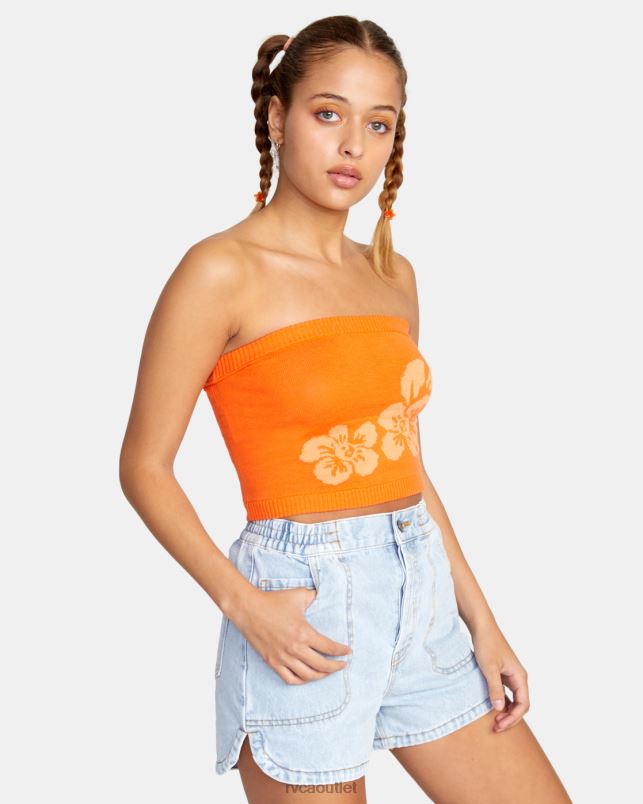 Clothing V84B1483 mandarin RVCA Women Motives Tube Top