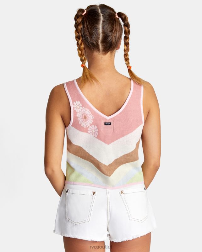 Clothing V84B1487 multi RVCA Women The Trouble Tank Top