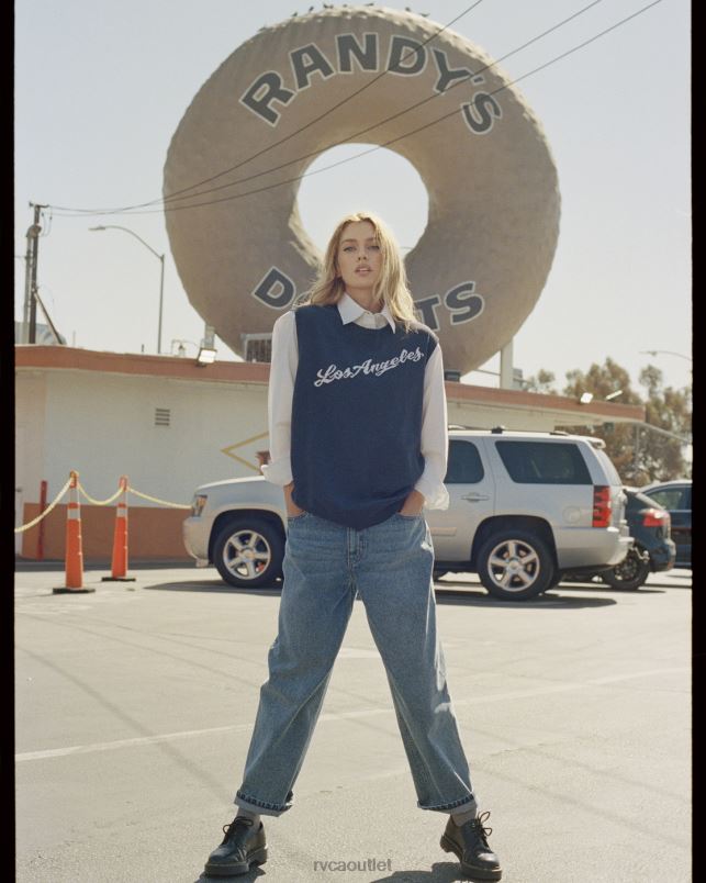 Clothing V84B1576 moody blue RVCA Women Hometown Sweater Vest