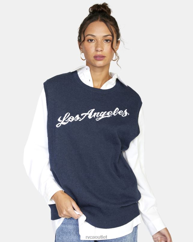 Clothing V84B1576 moody blue RVCA Women Hometown Sweater Vest