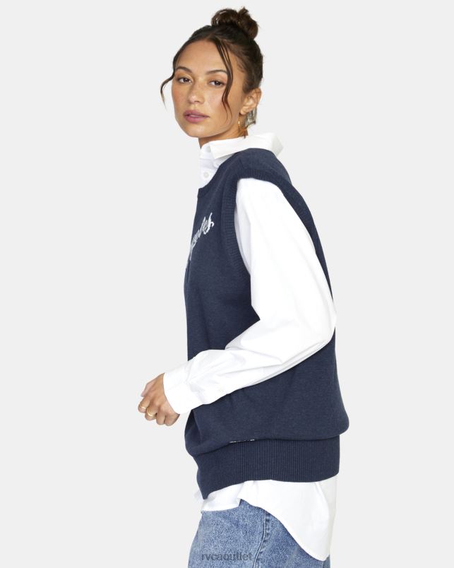 Clothing V84B1576 moody blue RVCA Women Hometown Sweater Vest
