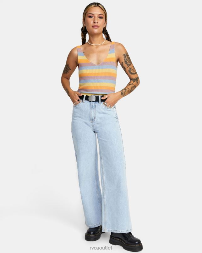 Clothing V84B1725 multi RVCA Women Rainshadow Sweater Tank Top