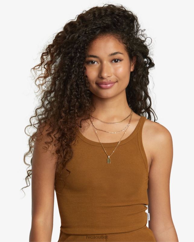 Clothing V84B1080 sienna RVCA Women Slide Tank Top
