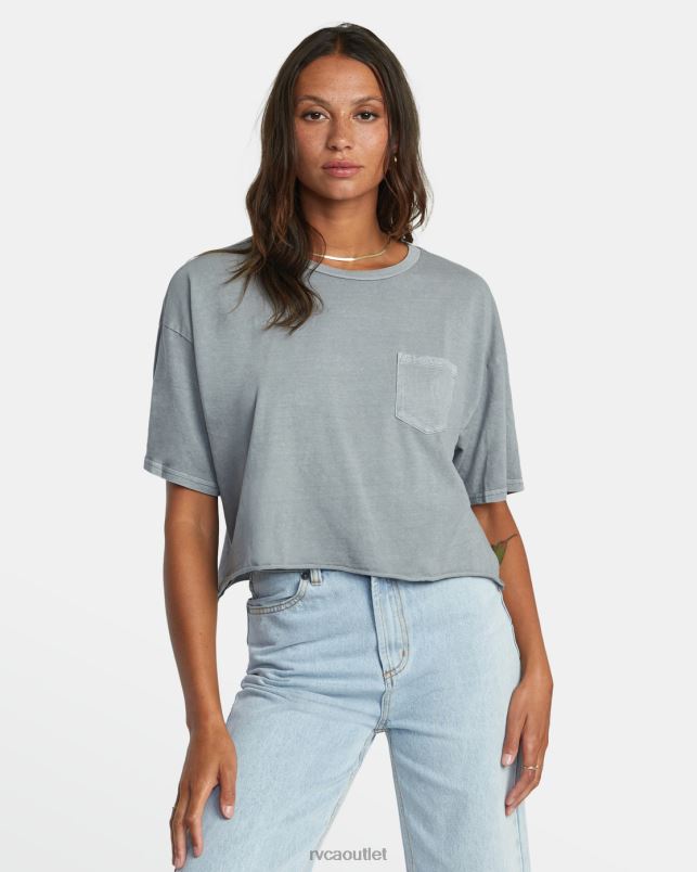 Clothing V84B1092 monument RVCA Women PTC Pocket Tee