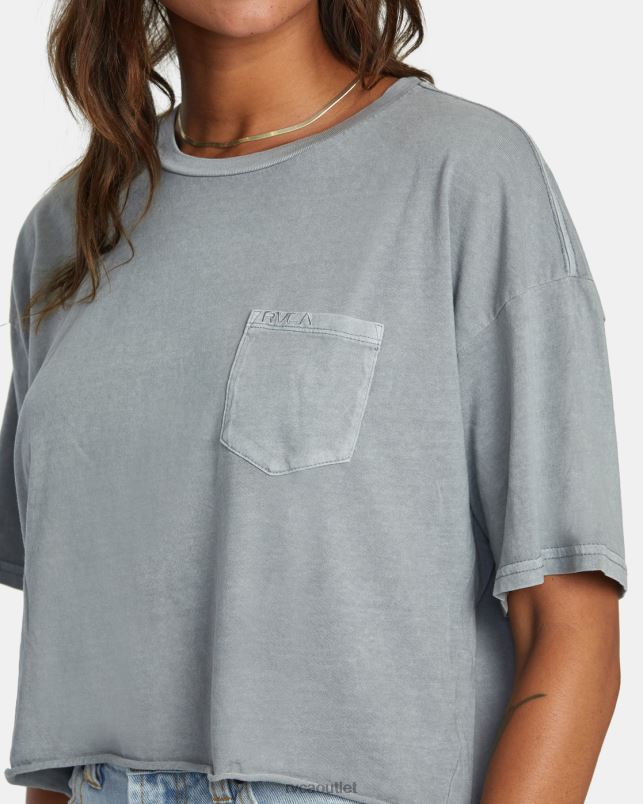 Clothing V84B1092 monument RVCA Women PTC Pocket Tee
