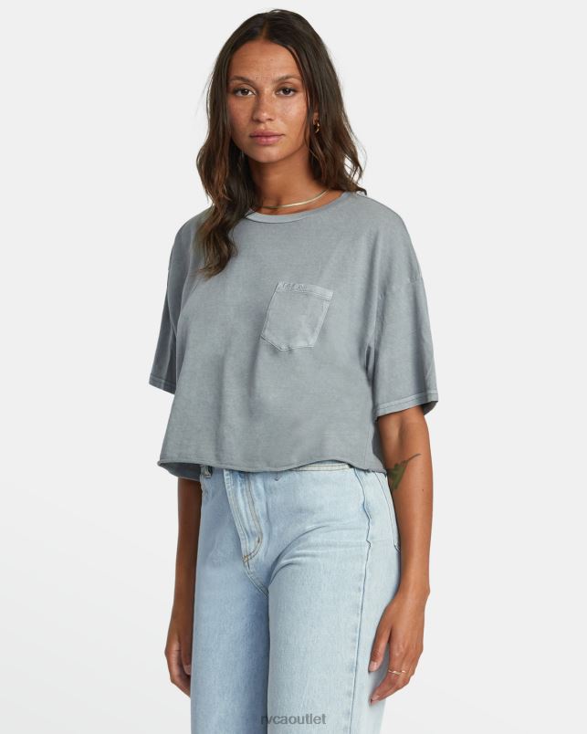 Clothing V84B1092 monument RVCA Women PTC Pocket Tee