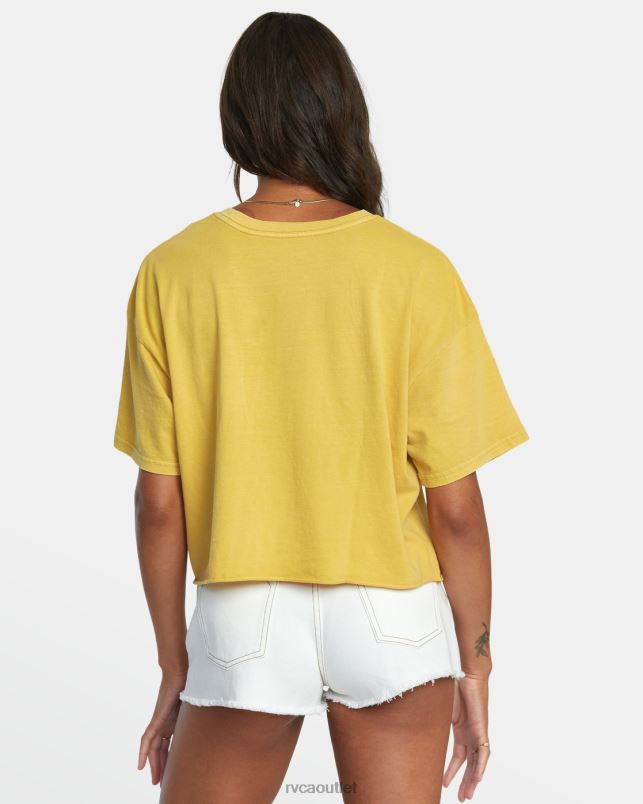 Clothing V84B1093 vintage gold RVCA Women PTC Pocket Tee