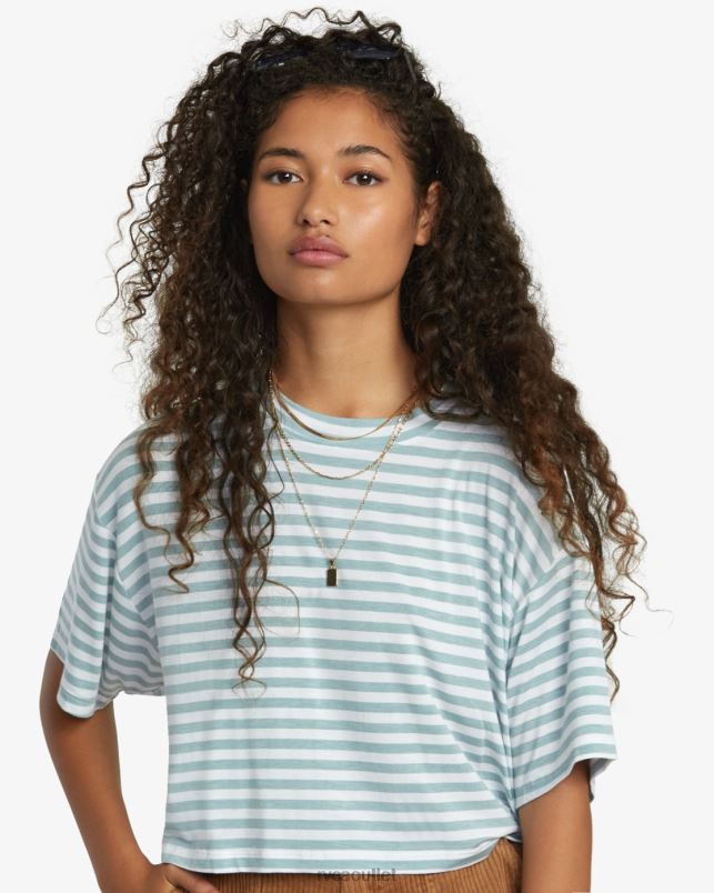 Clothing V84B1095 shale RVCA Women Hooky Tee