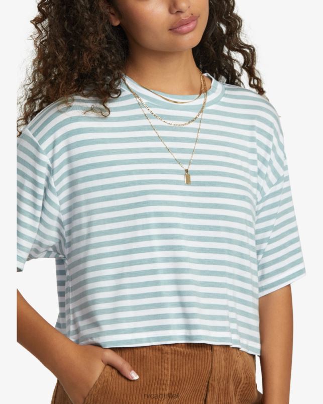 Clothing V84B1095 shale RVCA Women Hooky Tee