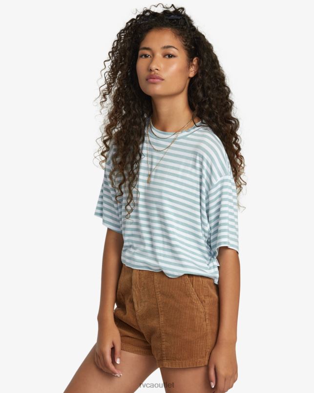 Clothing V84B1095 shale RVCA Women Hooky Tee