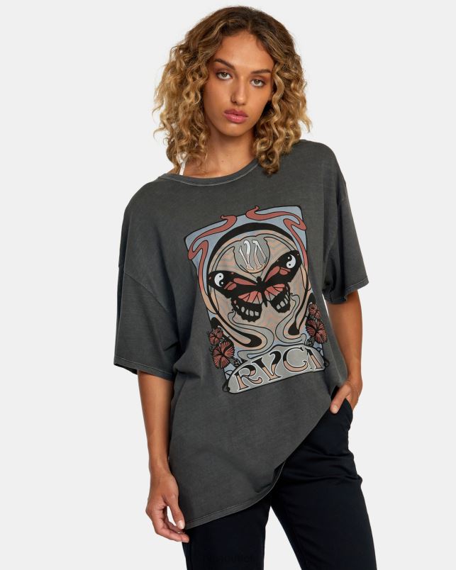 Clothing V84B1115 pirate black RVCA Women Nouveau Tee