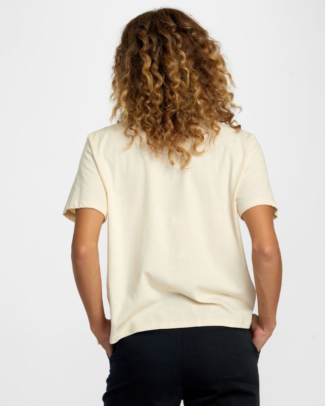Clothing V84B1137 cream RVCA Women Circle Of Life Tee