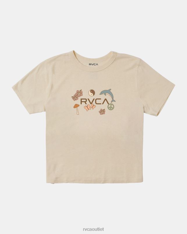 Clothing V84B1137 cream RVCA Women Circle Of Life Tee
