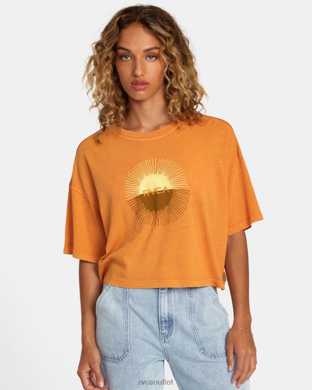 Clothing V84B1173 tangerine RVCA Women Solar Eclipse Tee