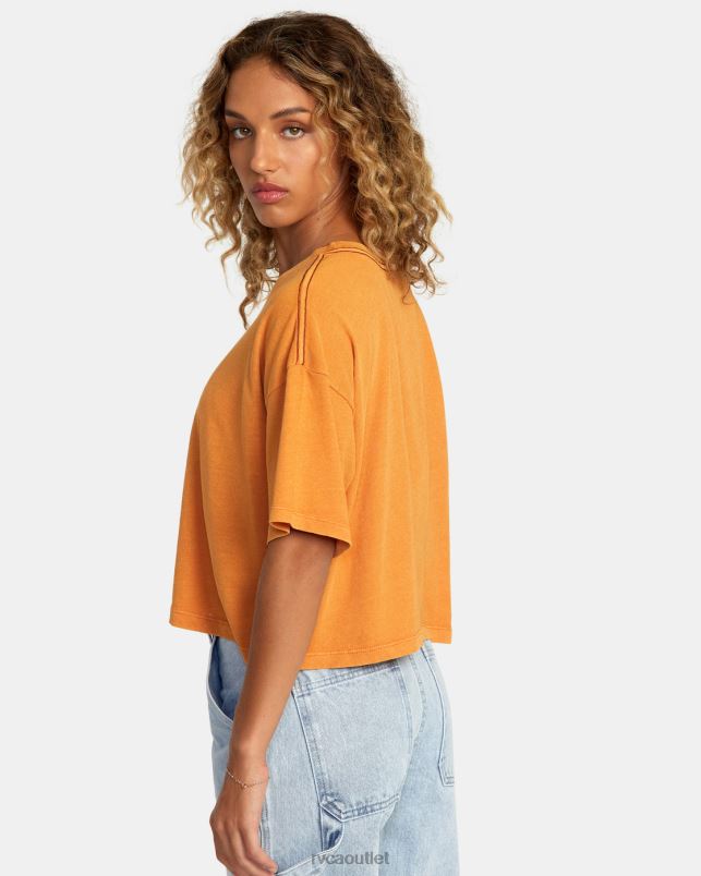 Clothing V84B1173 tangerine RVCA Women Solar Eclipse Tee