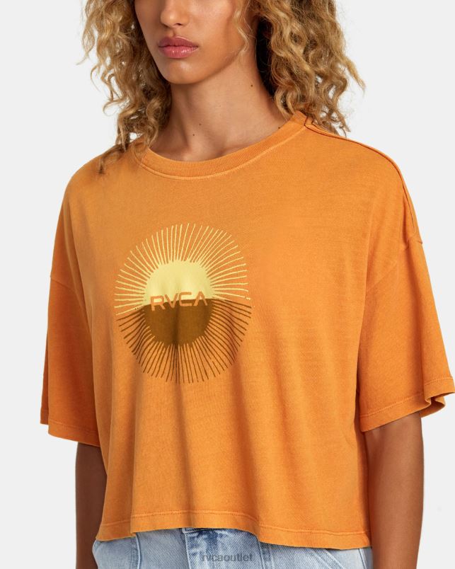 Clothing V84B1173 tangerine RVCA Women Solar Eclipse Tee
